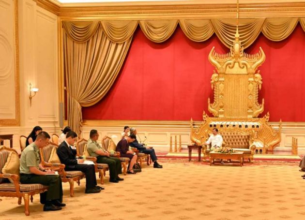 Chinese Ambassador to Myanmar Pays Farewell Call on Myanmar Leader Min Aung Hlaing