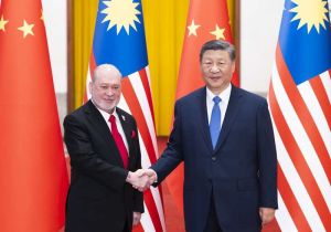 Chinese President holds talks with Malaysia's king