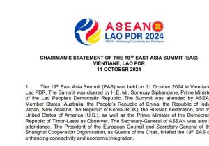 Chairman’s Statement of The 19th East Asia Summit (EAS)