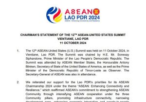 Chairman’s Statement of The 12th ASEAN-United States Summit