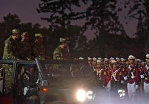 Indonesian New President Leads Twilight Parade, Flag-lowering Ceremony at Magelang Military Academy  