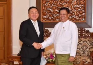 Myanmar Deputy Prime Minister and Foreign Minister receives Advisor to the Minister of Foreign Affairs of Thailand 