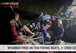 Myanmar military fires at Thai fishing boats, one crew member dead, 31 detained