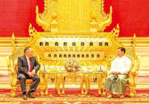 Myanmar top leader Min Aung Hlaing receives Russian State Duma Deputy Chairman