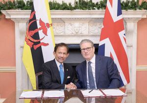 Brunei Sultan Attends a Bilateral Meeting With British Prime Minister and Signing of Exchange of Letters