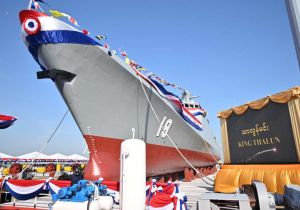 Myanmar commissions a domestically built frigate