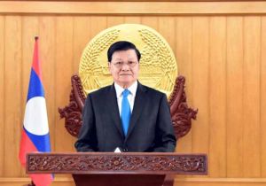 Lao President extends New Year greetings to Lao citizens, international friends