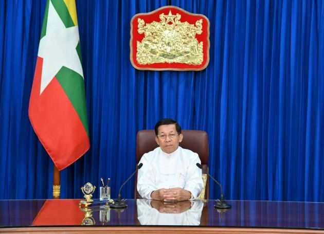 Myanmar junta leader Min Aung Hlaing delivers his 2025 New Year message