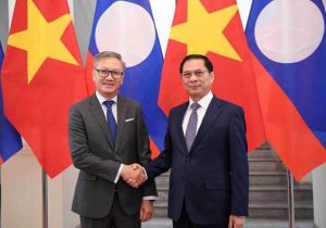 Vietnamese Deputy Prime Minister,  Foreign Minister holds talks with Lao FM